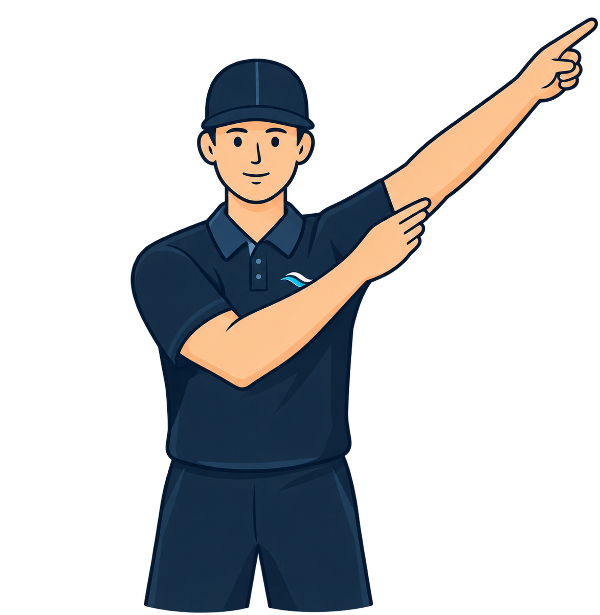 One index finger points towards the attacking goal.